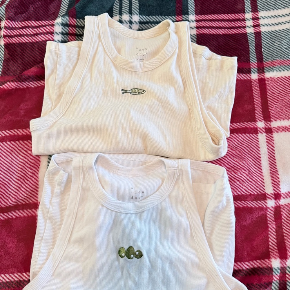 Priced for both Cream Tank Tops Set